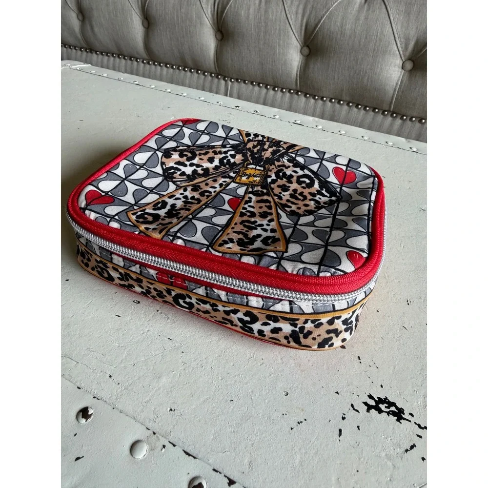 BRIGHTON Love Jewelry Case‎ Multicolor Leopard Bow Cat Women's OS Excellent